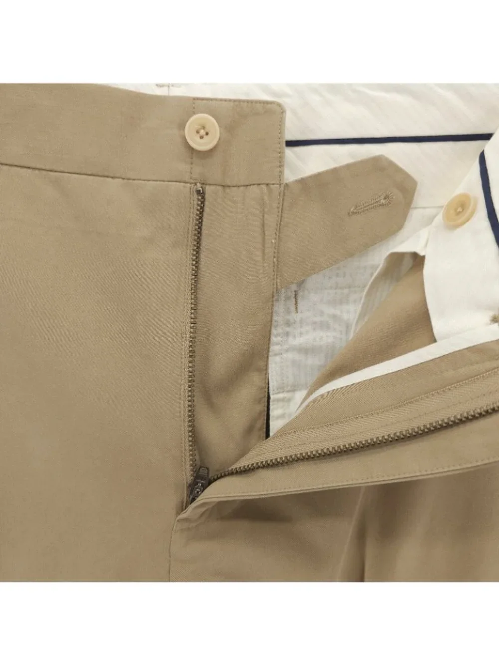 POLO RALPH LAUREN Silk Cotton Pants Flat Front Dress Chino Size 36x32 - STAINS!